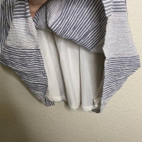 American Eagle Striped Blue and White One Shoulder Dress Medium - Picture 6 of 8